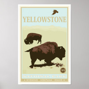 Poster Parc national de Yellowstone
