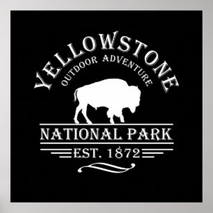 Poster Parc national de Yellowstone