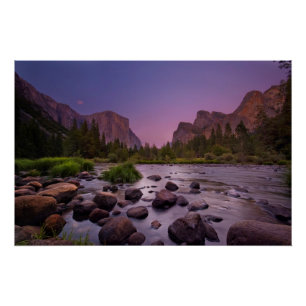 Poster Parc national de Yosemite au crépuscule