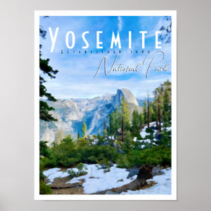 Poster Parc national de Yosemite Demi-Dôme