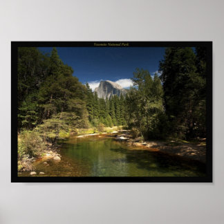 Poster Parc national de Yosemite et photo de demi-dôme