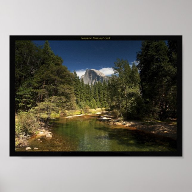 Poster Parc national de Yosemite et photo de demi-dôme (Devant)