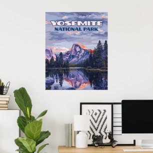 Poster Parc national de Yosemite Halle Dome Californie Su