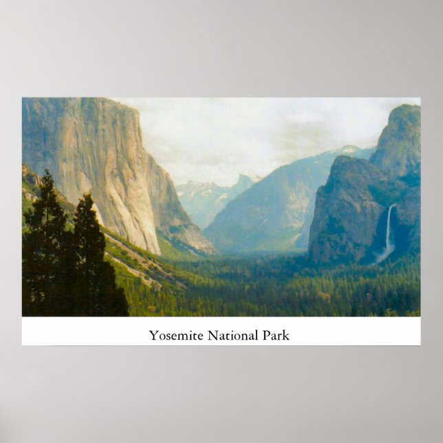Poster Parc national de Yosemite Vue différente (Devant)