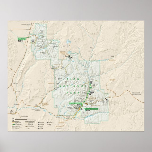 Poster Parc national de Zion (Devant)