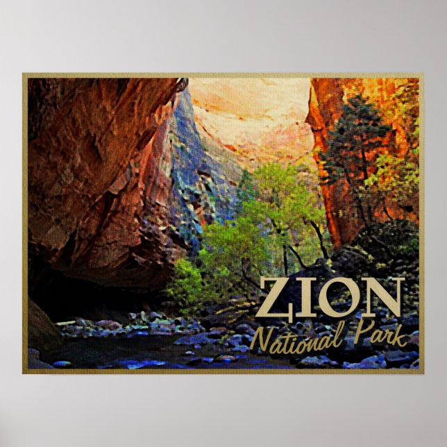Poster Parc national de Zion (Devant)