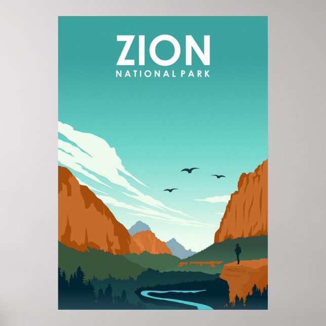 Poster Parc national de Zion (Devant)