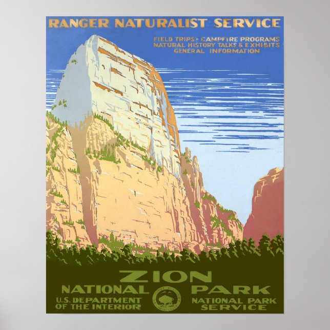 Poster Parc national de Zion (Devant)