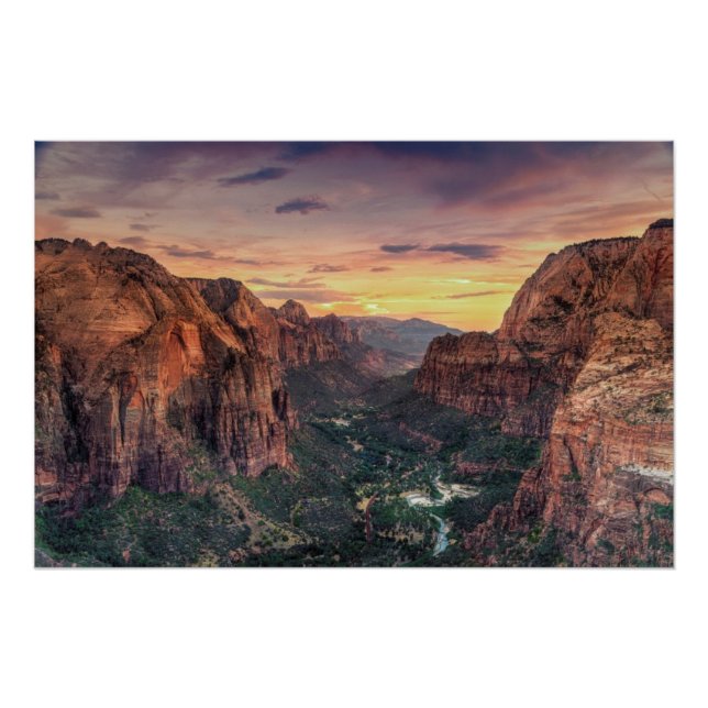 Poster Parc national de Zion Canyon (Devant)