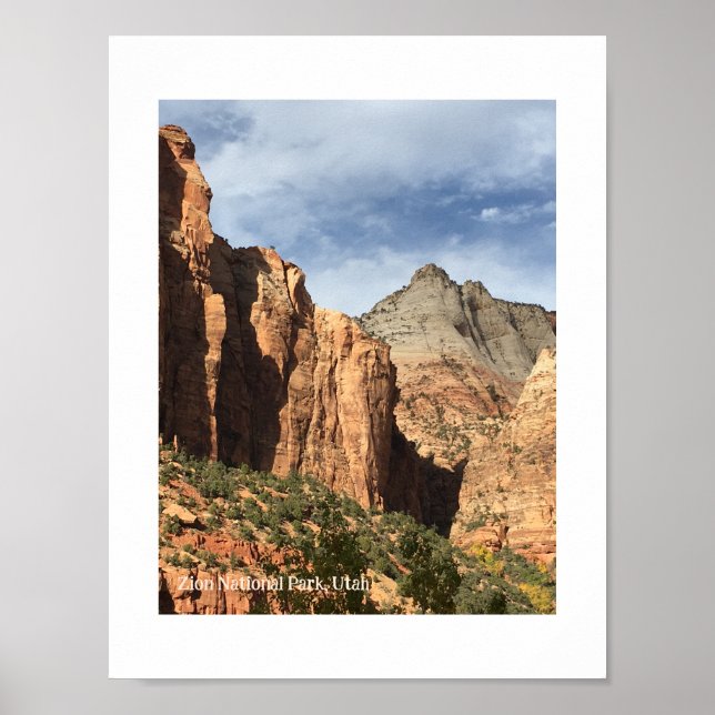 Poster Parc national de Zion, Utah (Devant)