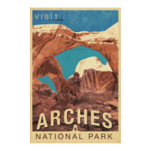 Parc national des Arches Art de voyage vintage