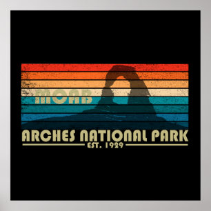 Poster Parc national des Arches Moab Utah art vintage