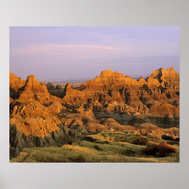 Poster Parc national des Badlands dans le Dakota du Sud (Devant)