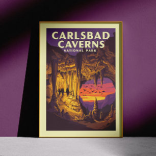 Poster Parc national des Cavernes de Carlsbad vintages