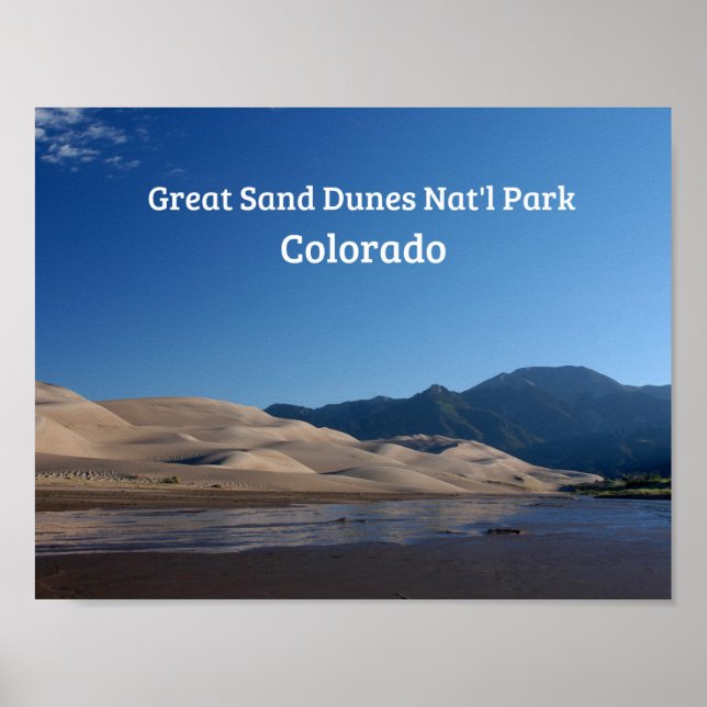 Poster Parc national des Dunes de sable, CO (Devant)