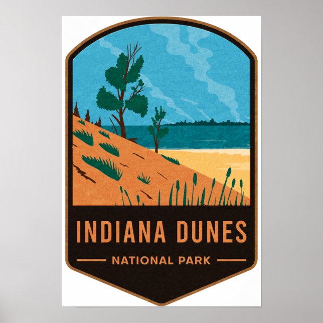 Poster Parc national des dunes d'Indiana (Devant)