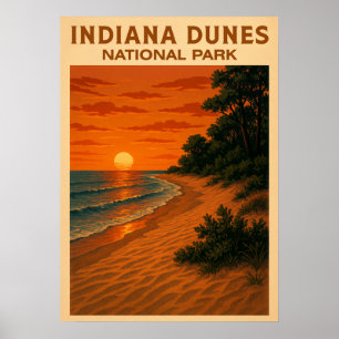 Poster Parc national des dunes d'Indiana V01