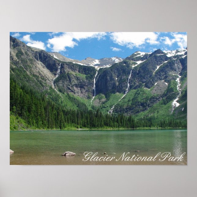 Poster Parc national des Glaciers du lac Avalanche (Devant)
