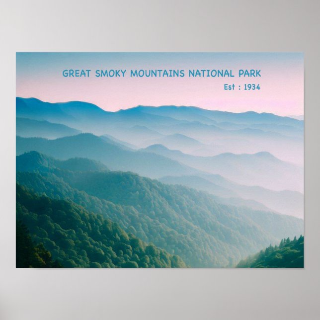 Poster Parc national des Great Smoky Mountains (Devant)