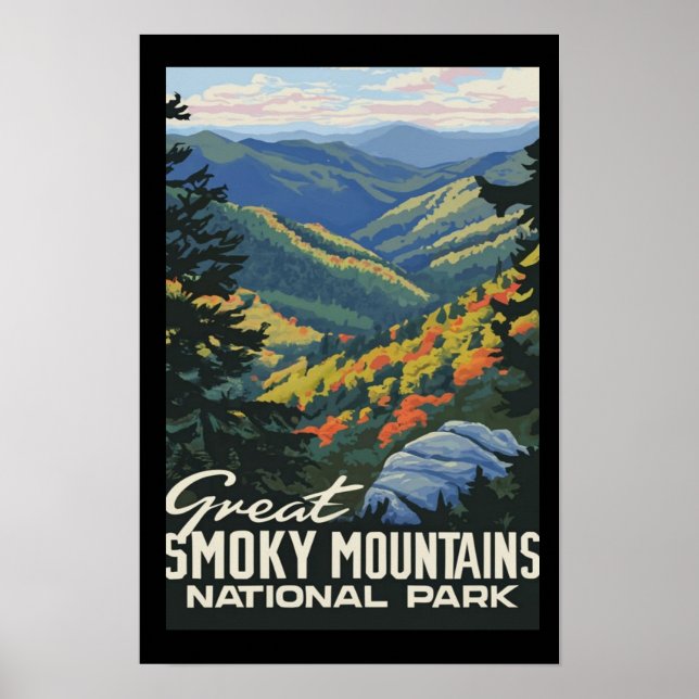 Poster Parc national des Great Smoky Mountains (Devant)