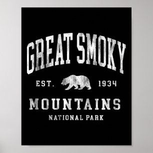 Poster Parc national des Great Smoky Mountains rétro Homm
