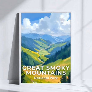 Poster Parc national des Great Smoky Mountains Voyage