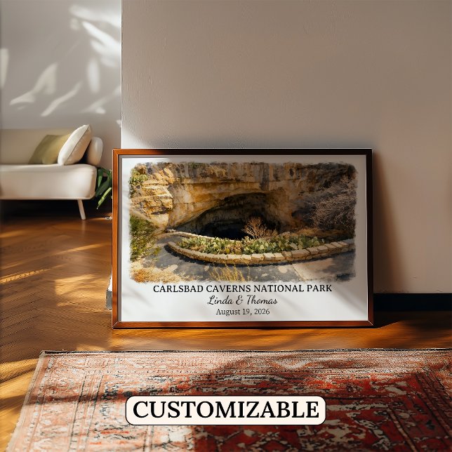 Poster Parc national des grottes de Carlsbad, Nouveau-Mex (Créateur téléchargé)