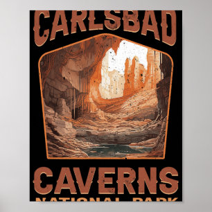 Poster Parc national des grottes de Carlsbad Nouveau-Mexi