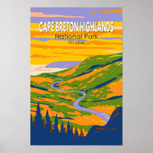 Poster Parc national des Hautes-Terres-du-Cap-Breton Cana
