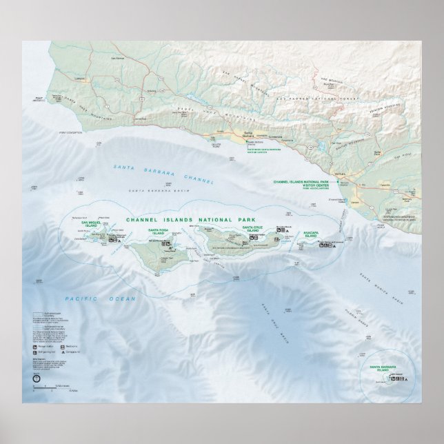 Poster Parc national des îles Channel (Devant)