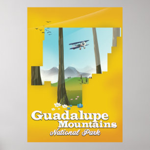 Poster Parc national des montagnes de Guadalupe, Texas ma
