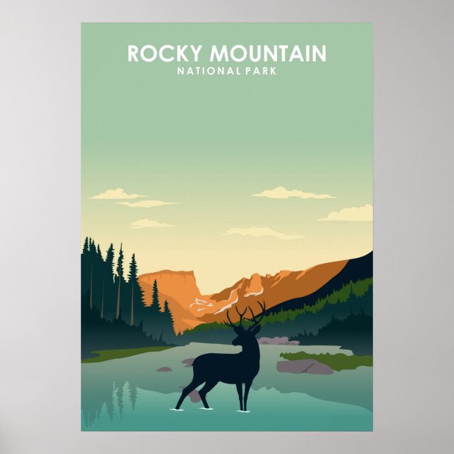 Poster Parc national des Rocheuses (Devant)