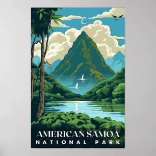 Poster Parc national des Samoa américaines Travel Nature 
