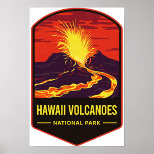 Poster Parc national des volcans d'Hawaii