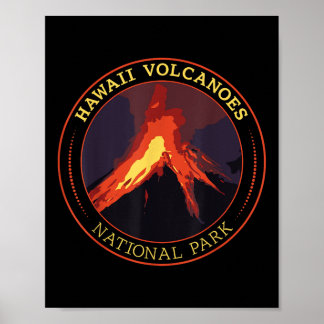 Poster Parc national des volcans d'Hawaii _ Randonnée de