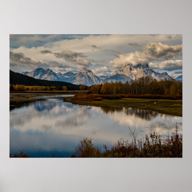 Poster Parc national d'Oxbow Bend Grand Teton (Devant)