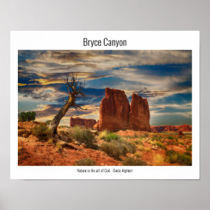Poster Parc national du canyon de Bryce, paysage naturel