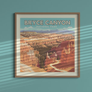 Poster Parc national du canyon de Bryce vintage