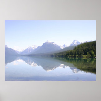 Poster Parc national du Glacier Lac McDonald Réflexions