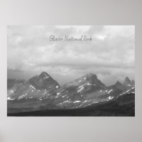 Parc national du Glacier Photo noir blanc