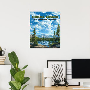 Poster Parc national du Grand Bassin Nevada Wheeler Peak