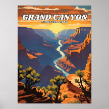 Parc national du Grand Canyon illustration rétro