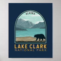 Parc national du lac Clark Emblem Vintage