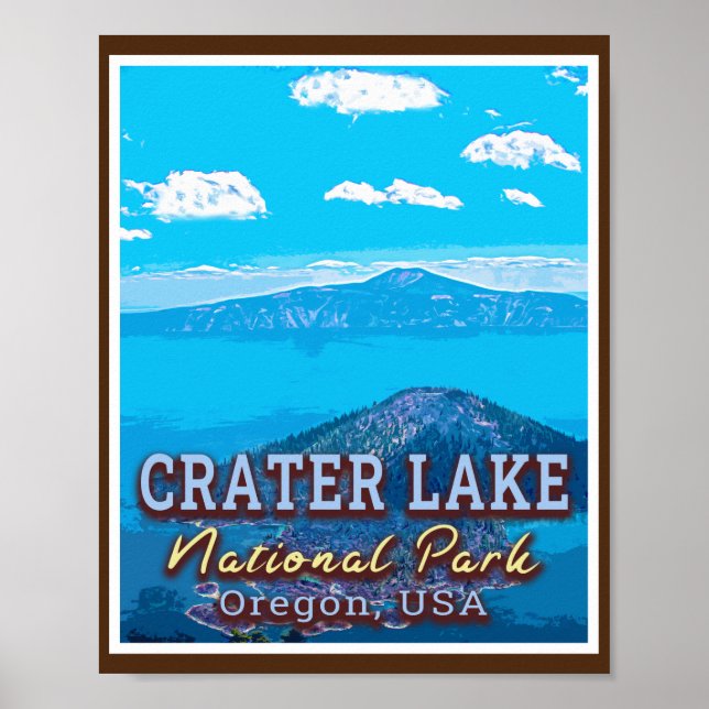 POSTER PARC NATIONAL DU LAC CRATER - OREGON USA (Devant)