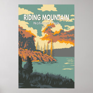 Poster Parc national du Mont-Riding Canada Vintage