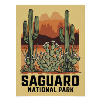 Poster Parc national du Saguaro Cactus