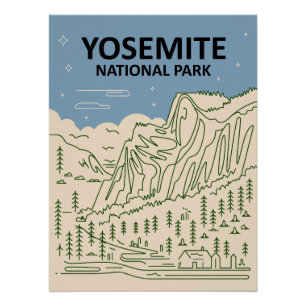 Poster Parc national du Yosemite Californie