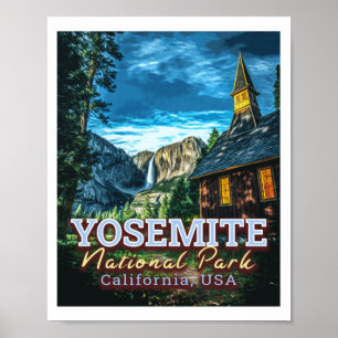 POSTER PARC NATIONAL DU YOSEMITE - CALIFORNIE ÉTATS-UNIS