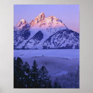Poster PARC NATIONAL GRAND TETON, WYOMING. ÉTATS-UNIS. Br