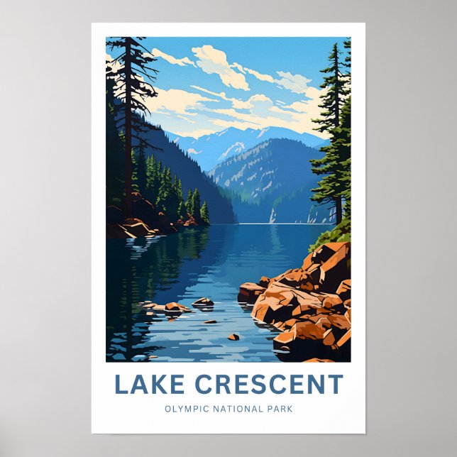 Poster Parc national olympique du lac Crescent Imprimer (Devant)